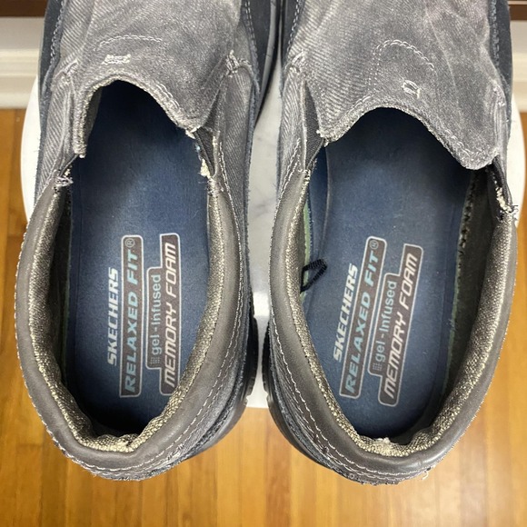 Skechers Relaxed Fit Shoes Mens Size 8.5 Black Memory Foam Slip On SN 64372 - Picture 8 of 11